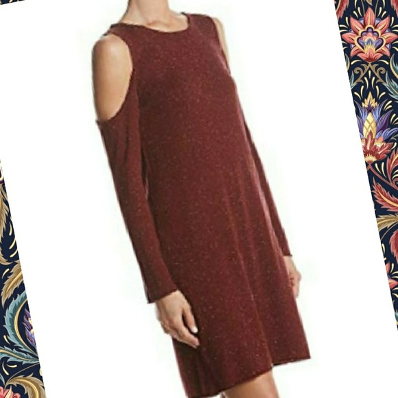 Philosophy Cashmere Cold Shoulder Sweater Dress… - Picture 5 of 6